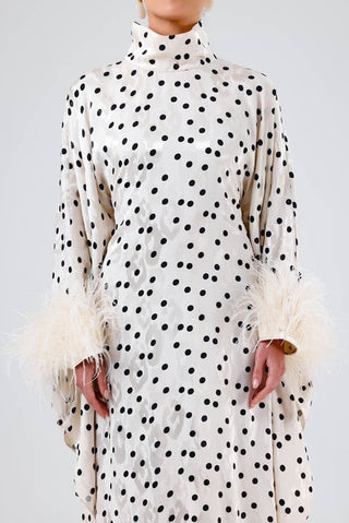 Polka Kaftan – Cream