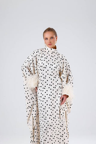 Polka Kaftan – Cream