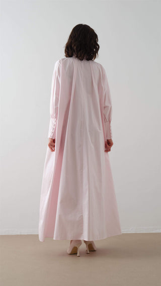 POPLİN GÖMLEK ELBİSE Pembe