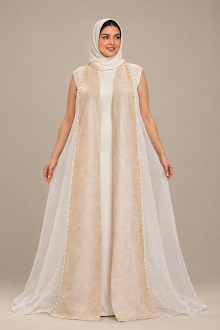 Noor Sleeveless Organza Abaya