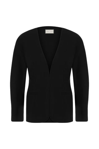 Studio Unlined Minimalist Blazer – Black