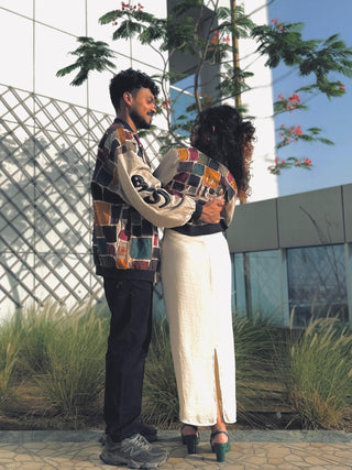 RIQ'AH — Oversized Patchwork Bomber