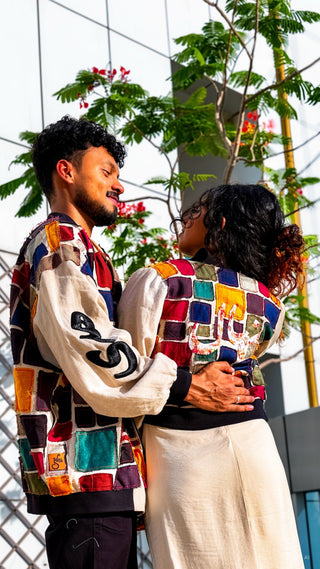 RIQ'AH — Oversized Patchwork Bomber