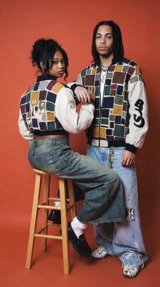 RIQ'AH — Oversized Patchwork Bomber