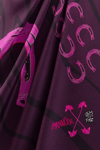 Trace of the Wind Crepe Silk Shawl Purple