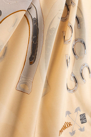 Trace of the Wind Crepe Silk Shawl Cream 70 × 210 cm