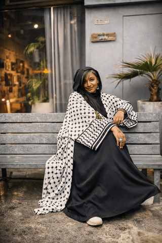 Sabr Keffiyeh Kimono Abaya