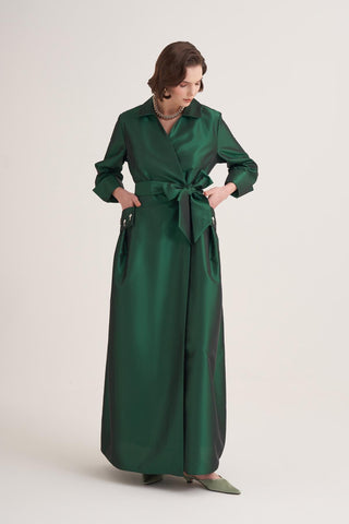 Samra Abaya – Emerald Green