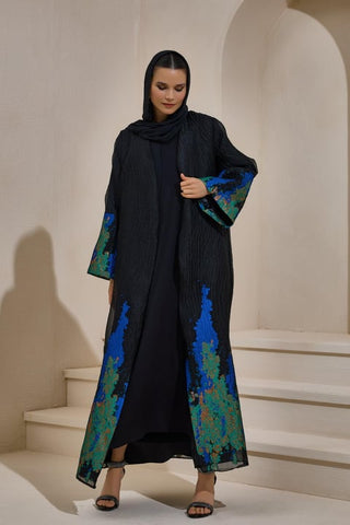 Sapphire Abaya - Black Blue