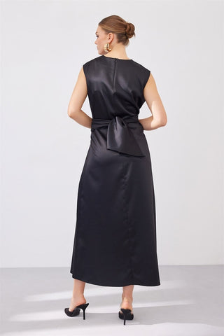 Satin dress - Black