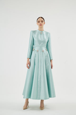 Scarlet Crystal Detail Dress – Mint