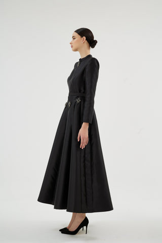 Scarlet Crystal Detail Dress – Black