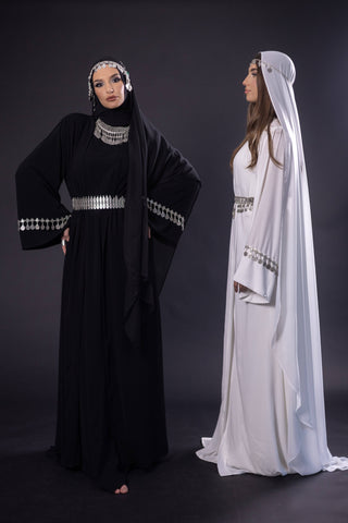 Charisma Ethno Silk Abaya – Black