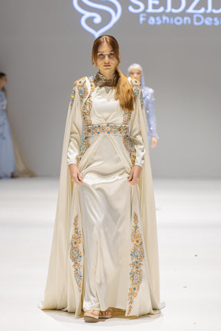 Model 10 The Power of Pain Gown – Champagne