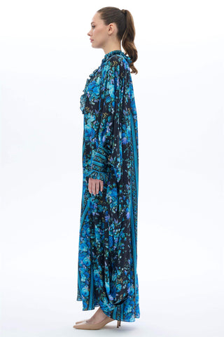 ŞERİT GARNİLİ KAFTAN ELBİSE Saks
