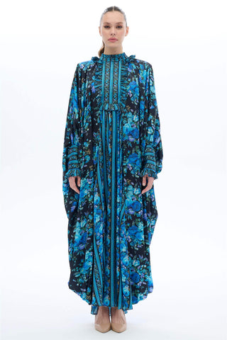 ŞERİT GARNİLİ KAFTAN ELBİSE Saks