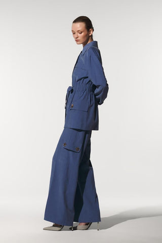 Serona Embellished Modal Jacket – Indigo