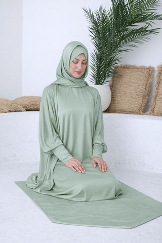 Soft Sage Prayer Abaya