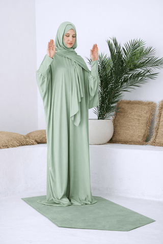 Soft Sage Prayer Abaya