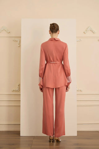 Splendid Embellished Collar Blouse – Copper