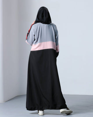 Grey Pink Stripe sporty wear