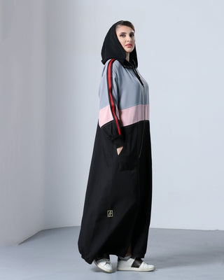 Grey Pink Stripe sporty wear