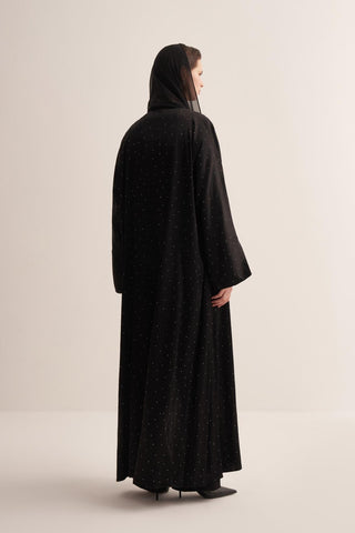 Stylish Black Abaya & Matching Scarf Set