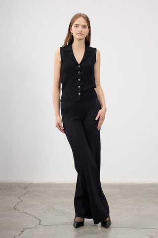 Thelma Knit Trousers – Black