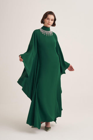 Valeria Evening Kaftan – Emerald Green