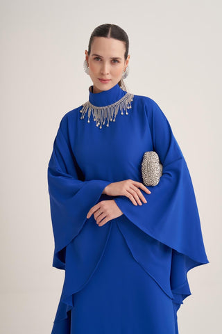 Valeria Evening Kaftan – Sax Blue