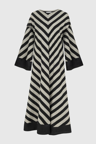 diagonal stripe maxi dress Cortana Ursula diagonal-stripe Maxi Dress | Grey