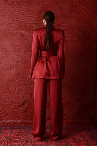 Vespera Satin Set — Burgundy