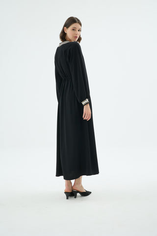 Vilma Zip-Front Dress – Black