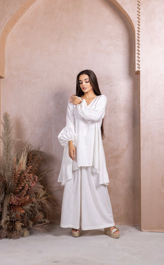 White Linen Co-ord Set