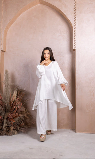 White Linen Co-ord Set
