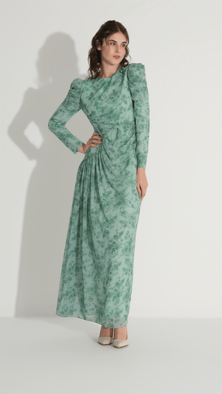 Side Ruched Dress – Green