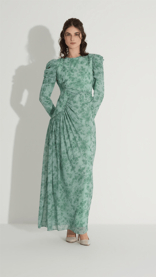 Side Ruched Dress – Green