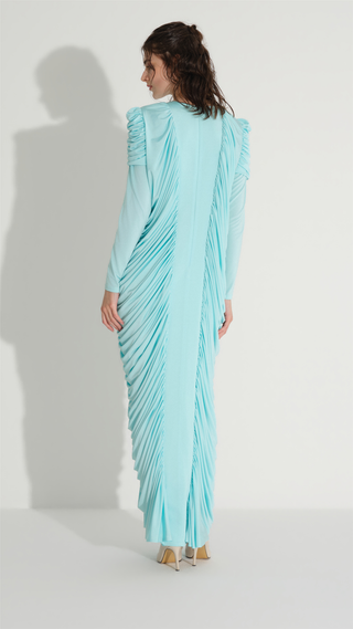 Ruched Draped Dress – Mint