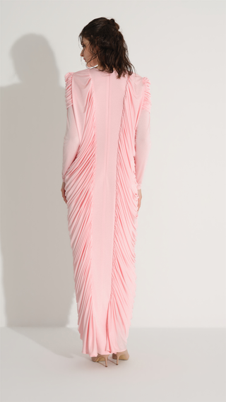 Ruched Draped Dress – Pink