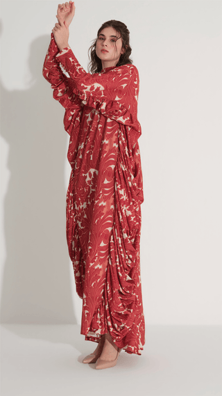 Ruched Kaftan Dress – Cinnamon