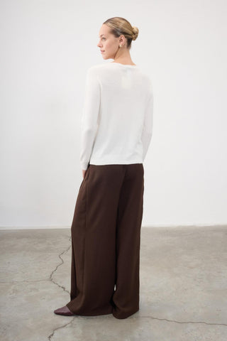 Yasemin Pocket Knit Sweater – Ecru