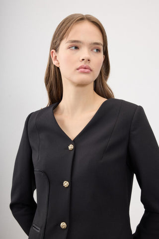 Zaha Tailored Suit Set - Black