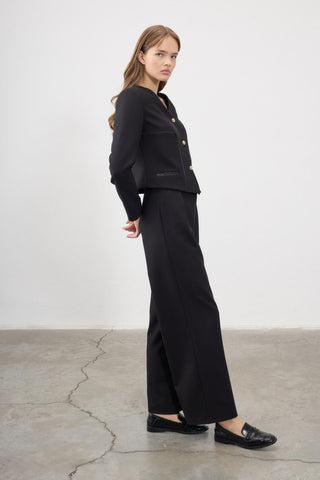 Zaha Tailored Suit Set - Black